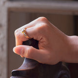 Vintage 18 Karat Gold Diamantring, 60er Jahre - Antichità Galliera