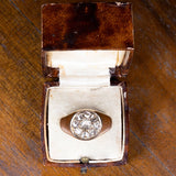 Antiker Chevalier-Ring aus 18 Karat Gold mit Diamanten im Pink Coroné-Schliff, 30er / 40er Jahre - Antichità Galliera