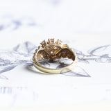 Vintage 14K gold ring with brilliant cut diamonds (0.70ctw approx.), 70s