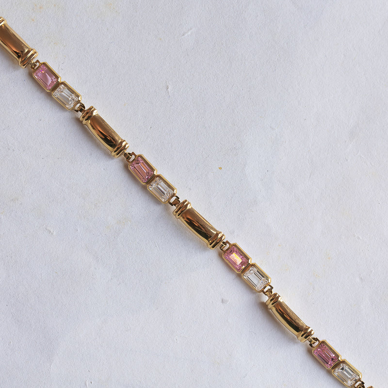 Bracelet vintage en or 18 carats avec lunettes, 1970