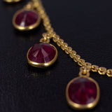 Vintage 14K gold and ruby ​​necklace, 80s - Antichità Galliera
