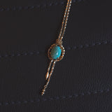 Vintage 18 Karat Gold Halskette mit Türkis, 70er Jahre