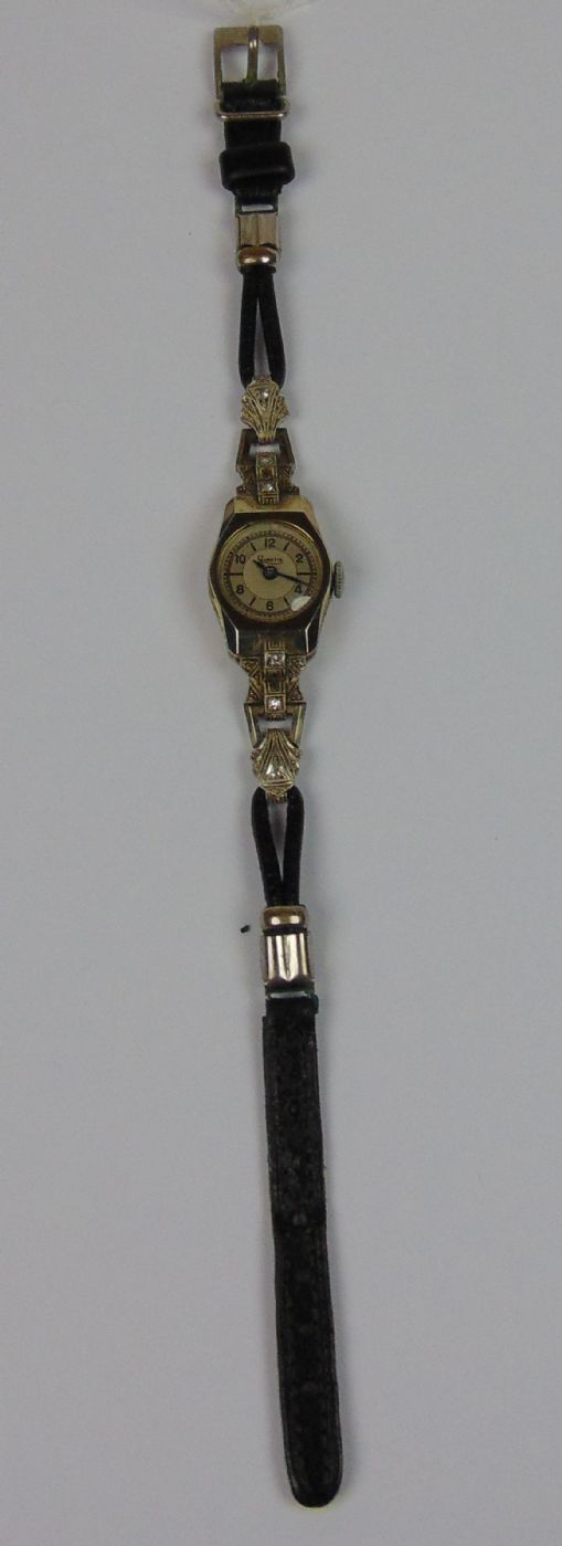 Orologio da sera Levrette in oro bianco con diamanti taglio brillante, primi del '900. (funzionante) - Antichità Galliera