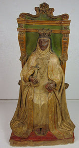 Terrakotta-Skulptur mit Darstellung von Santa Caterina De Vigri (Katharina von Bologna). Anfang 700 - Antichità Galliera
