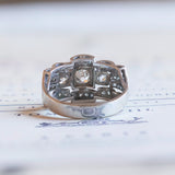 14K Weißgold Art Deco Ring mit Diamanten (ca. 0.75 ctw.), 30er