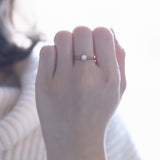 Vintage 14K gold solitaire with brilliant cut diamond (0.20ct approx.), 60s / 70s