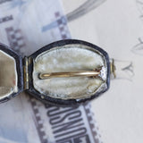 Vintage 14K gold solitaire with brilliant cut diamond (0.20ct approx.), 60s / 70s