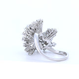 Vintage Weißgoldring mit 2.47 ct brillanten Diamanten, 60er Jahre