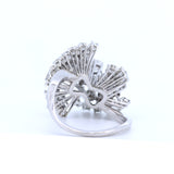 Vintage Weißgoldring mit 2.47 ct brillanten Diamanten, 60er Jahre
