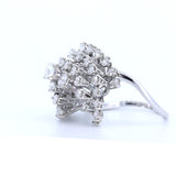 Vintage Weißgoldring mit 2.47 ct brillanten Diamanten, 60er Jahre