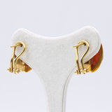 Vintage Ohrringe aus 18 Karat Gelbgold und Koralle, 60er Jahre