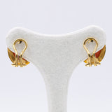 Boucles d'oreilles vintage en or jaune 18 carats et corail, 60