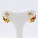 Vintage Ohrringe aus 18 Karat Gelbgold und Koralle, 60er Jahre
