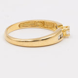 Винтажное кольцо из 18-каратного желтого золота с бриллиантами (0,20 карата), 70-е годы
