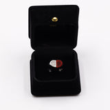Vintage 14 Karat Weißgold Karneol & Diamantring (0.16 Karat), 80er/90er Jahre