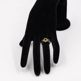 Vintage Ring aus 18 Karat Gelbgold mit blauen Saphiren, 70er Jahre