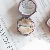 Vintage 8K gold ring with garnets, 50s