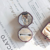 Vintage 8K gold ring with garnets, 50s