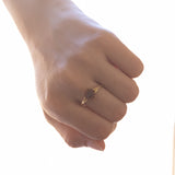 Vintage 8K gold ring with garnets, 1950s
