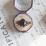 Vintage 8K gold ring with garnets, 50s