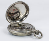 Montre de poche ancienne avec date en métal, fin XIXe / début XXe siècle