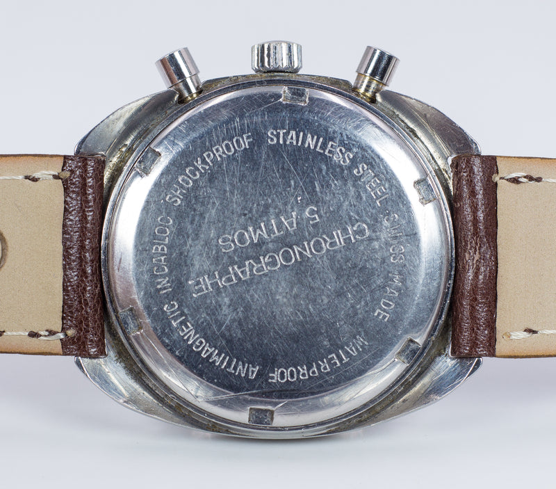 Cronografo vintage Datzward in acciaio, anni 70