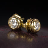 Vintage Light Point Ohrringe aus 18 Karat Gold mit 0,35 ct Diamanten