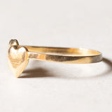 Vintage 18K Gold Zwei-Herz-Ring, 50er/60er Jahre