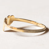 Vintage 18K Gold Zwei-Herz-Ring, 50er/60er Jahre