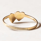 Vintage 18K Gold Zwei-Herz-Ring, 50er/60er Jahre