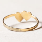 Vintage 18K Gold Zwei-Herz-Ring, 50er/60er Jahre