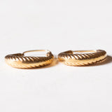 Vintage Creolen aus 18 Karat Gold, 70er Jahre