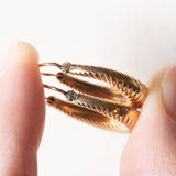 Vintage Creolen aus 18 Karat Gold, 70er Jahre