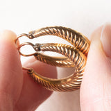 Vintage Creolen aus 18 Karat Gold, 70er Jahre
