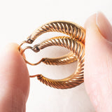 Vintage Creolen aus 18 Karat Gold, 70er Jahre