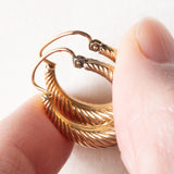 Vintage Creolen aus 18 Karat Gold, 70er Jahre
