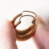 Vintage Creolen aus 18 Karat Gold, 70er Jahre