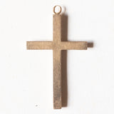 Pendentif croix vintage en or 18 carats, années 70/80