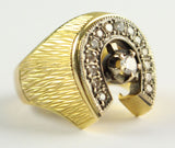 Gold ring with brilliant cut diamonds, 40s - Antichità Galliera