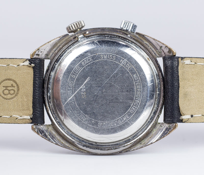 Orologio da polso vintage Bermont svegliarino in acciaio , anni 60