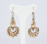 Antique Victorian gold earrings, second half of the 800th century