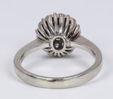 Vintage Weißgoldring mit Diamanten, 40er Jahre