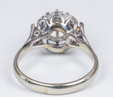 Vintage Ring aus 18 Karat Weißgold mit einem Diamanten im alten Schliff von ca. 0.95 ct, 40er Jahre