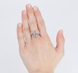 Vintage Ring aus 18 Karat Weißgold mit einem Diamanten im alten Schliff von ca. 0.95 ct, 40er Jahre