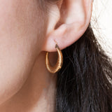Vintage Creolen aus 18 Karat Gold, 70er Jahre