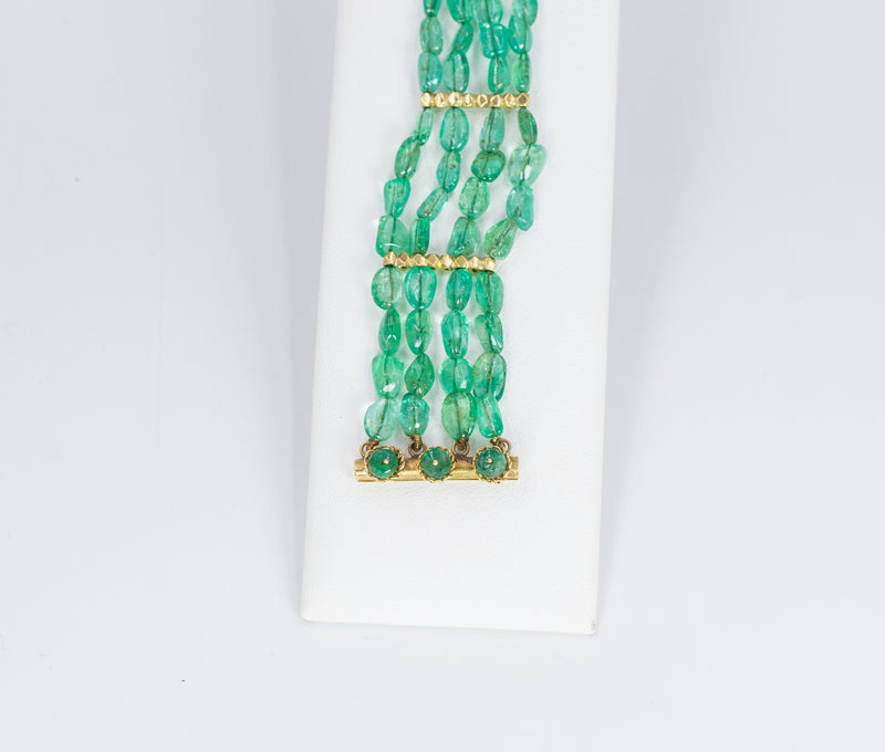 Braccialetto in oro 18k e smeraldi , anni 60