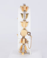 Lady Jaeger Armbanduhr aus 18 Karat Gold mit Diamanten (1.80 ct) und Rubinen, 30er Jahre