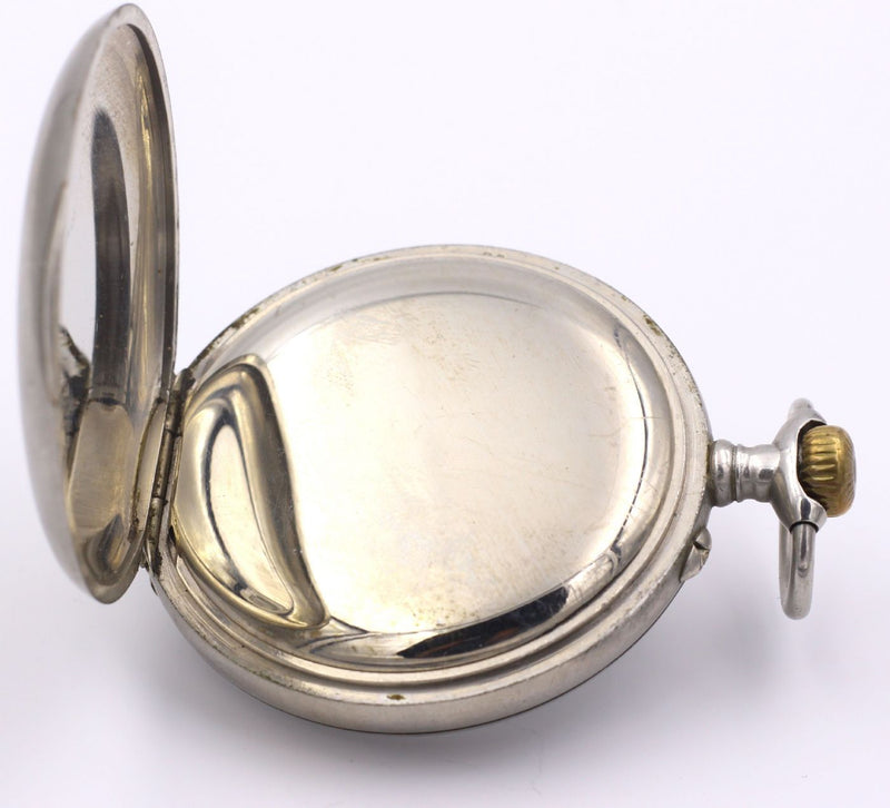 Orologio da tasca Longines " Ferrovie dello Stato " in acciaio , fine '800 . - Antichità Galliera