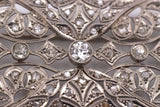 Deko-Platin-Brosche, vollständig bedeckt mit Diamanten im Brillantschliff, 20er / 30er Jahre - Antichità Galliera