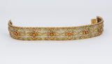 Винтажный браслет из золота 18 карат с цитринами, 50-е гг.